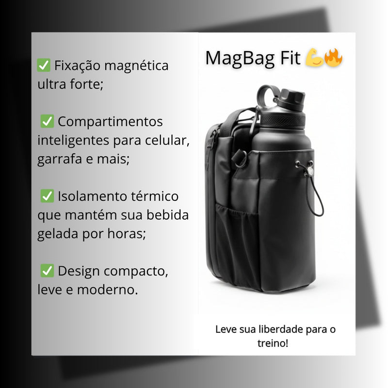 Chega de bagunça na academia! A nova MagBag Fit mantém tudo no lugar.